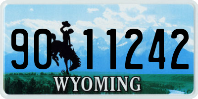 WY license plate 9011242