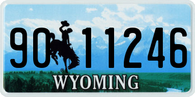 WY license plate 9011246