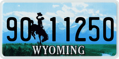WY license plate 9011250