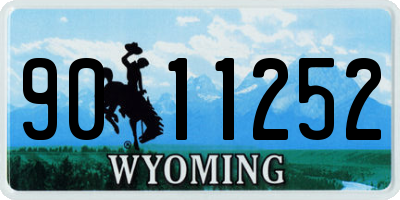 WY license plate 9011252