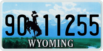 WY license plate 9011255