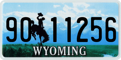 WY license plate 9011256