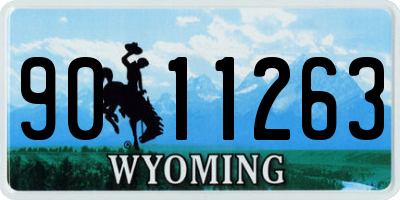 WY license plate 9011263