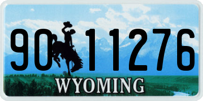 WY license plate 9011276