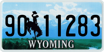 WY license plate 9011283