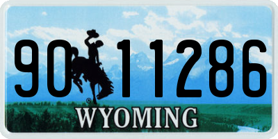 WY license plate 9011286