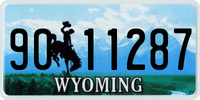 WY license plate 9011287