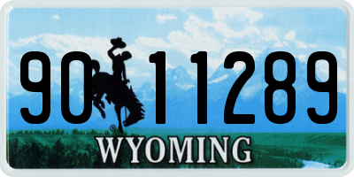 WY license plate 9011289