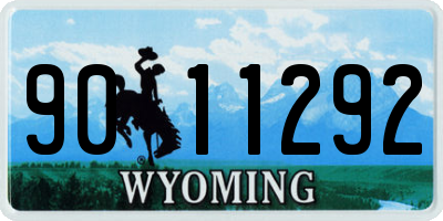 WY license plate 9011292