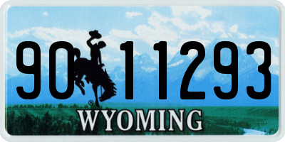 WY license plate 9011293