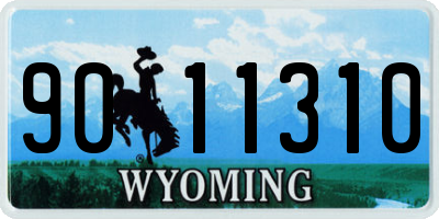 WY license plate 9011310