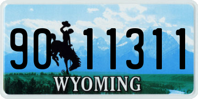 WY license plate 9011311
