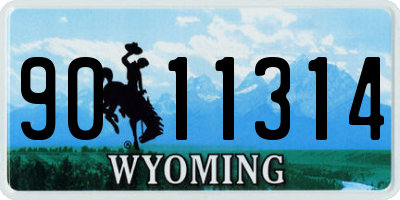 WY license plate 9011314