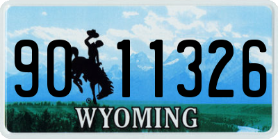 WY license plate 9011326