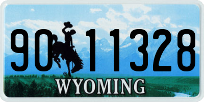 WY license plate 9011328