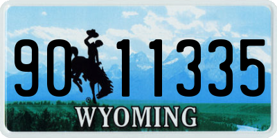 WY license plate 9011335