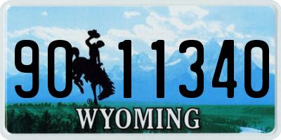 WY license plate 9011340