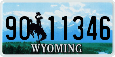 WY license plate 9011346