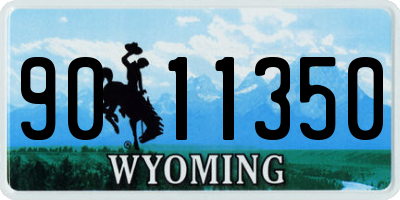 WY license plate 9011350