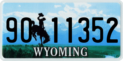 WY license plate 9011352