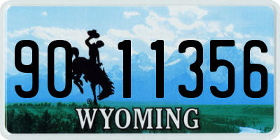 WY license plate 9011356