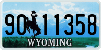 WY license plate 9011358