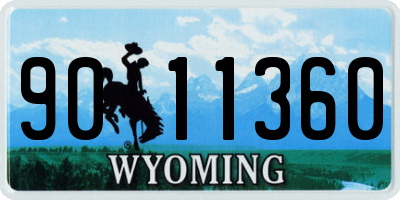 WY license plate 9011360