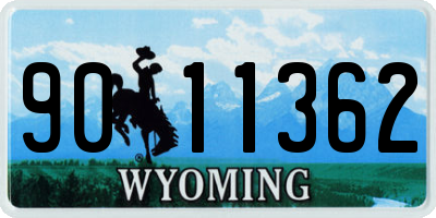 WY license plate 9011362