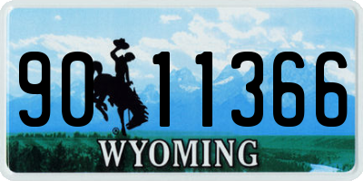WY license plate 9011366