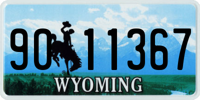 WY license plate 9011367