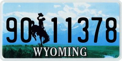 WY license plate 9011378