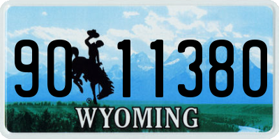 WY license plate 9011380
