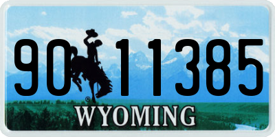 WY license plate 9011385