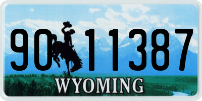 WY license plate 9011387