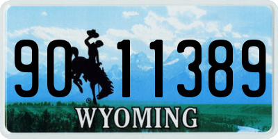 WY license plate 9011389