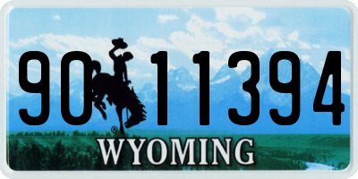 WY license plate 9011394