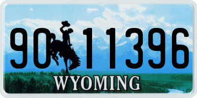 WY license plate 9011396