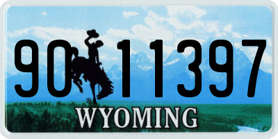 WY license plate 9011397