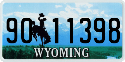 WY license plate 9011398