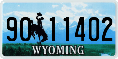WY license plate 9011402