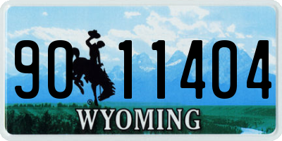 WY license plate 9011404