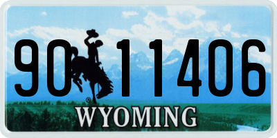 WY license plate 9011406