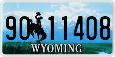 WY license plate 9011408