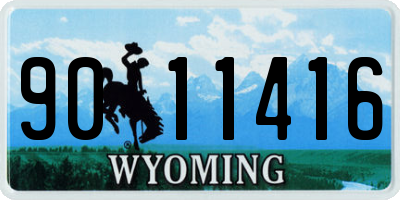 WY license plate 9011416