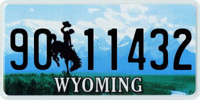 WY license plate 9011432