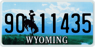 WY license plate 9011435