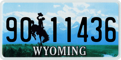 WY license plate 9011436