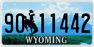 WY license plate 9011442