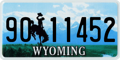 WY license plate 9011452