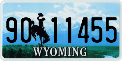 WY license plate 9011455